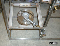 Stainless steel stand and burner for Hot Liquor Tank